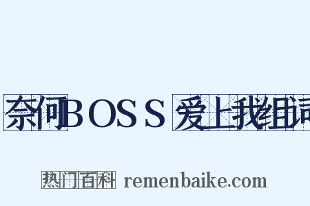 奈何BOSS爱上我组词是什么意思的图片